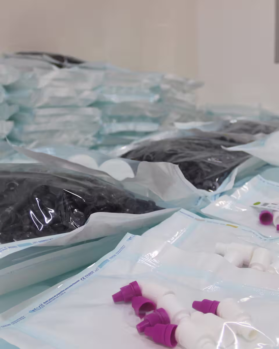 material esterilizado con óxido de etileno